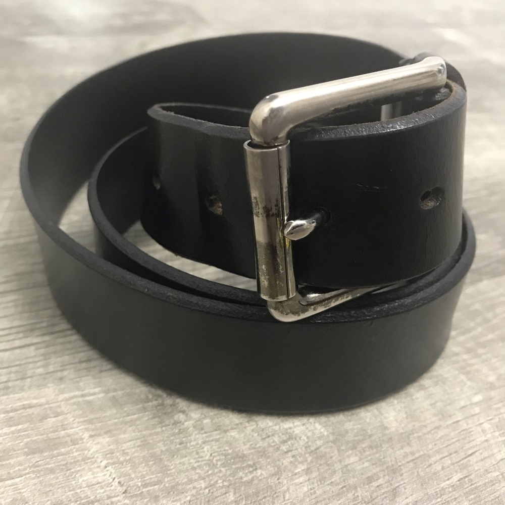 Target black leather belt